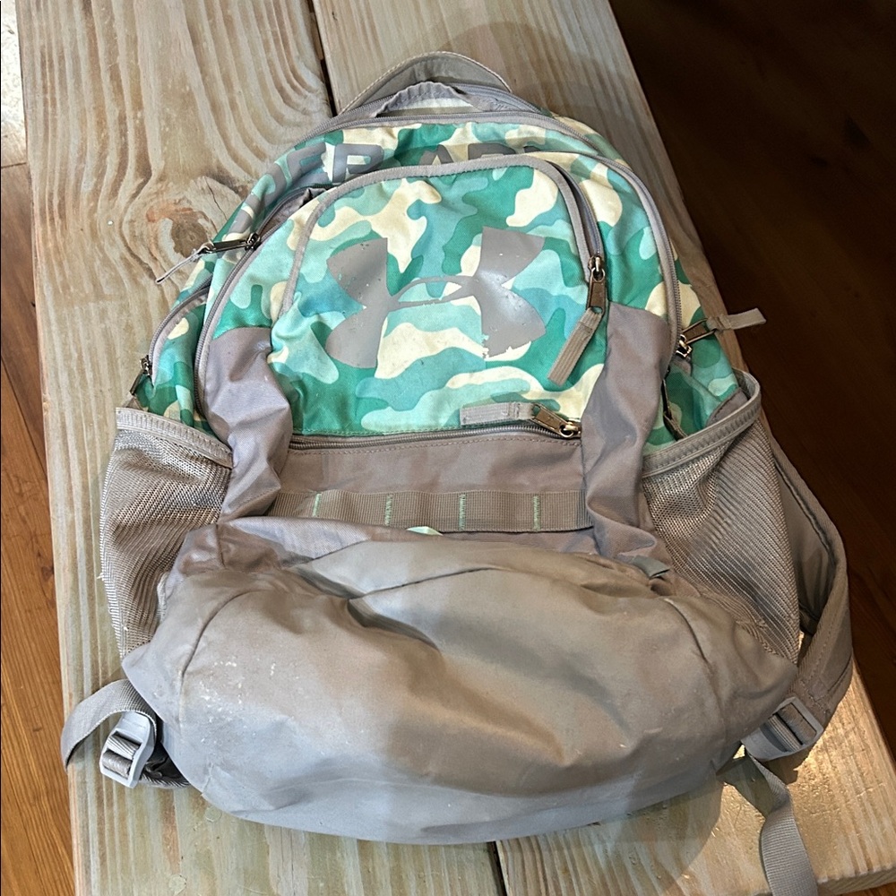 Under Armour Gray and Teal Backpack